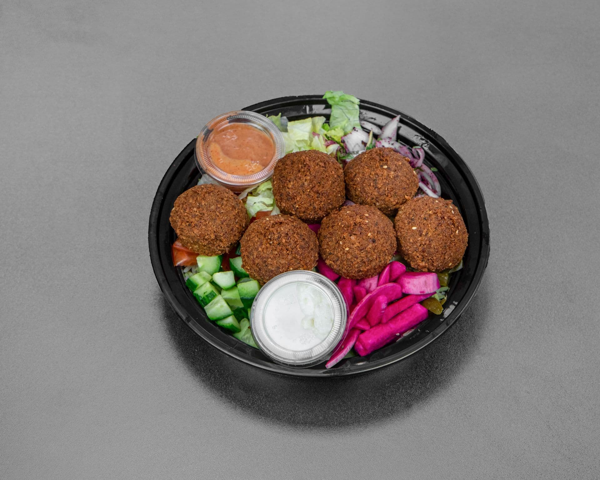Veggie bowl with falafel and hummus